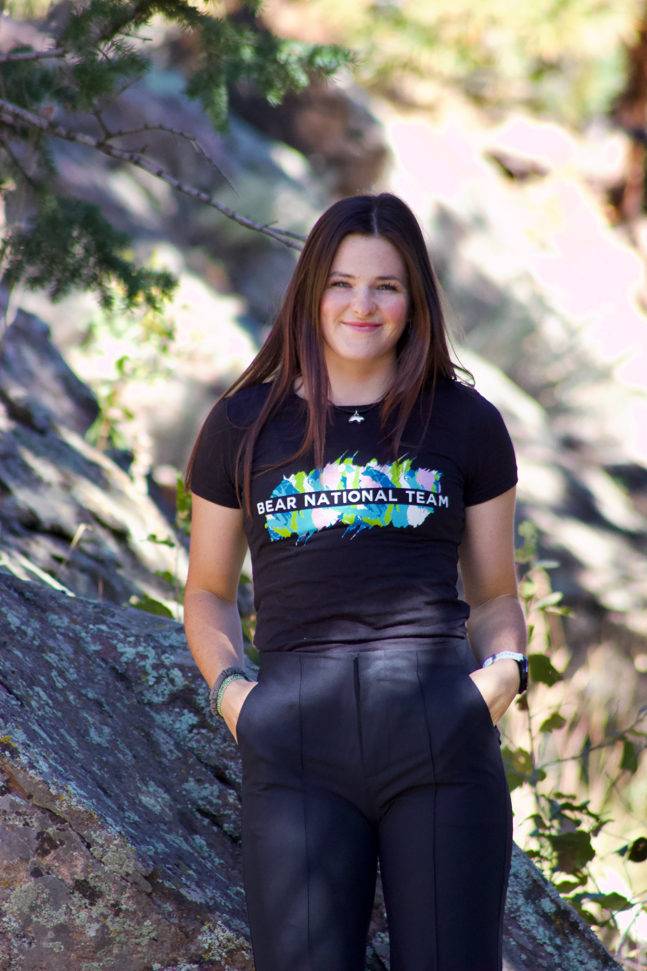 Bayli McSpadden portrait with mountain bike